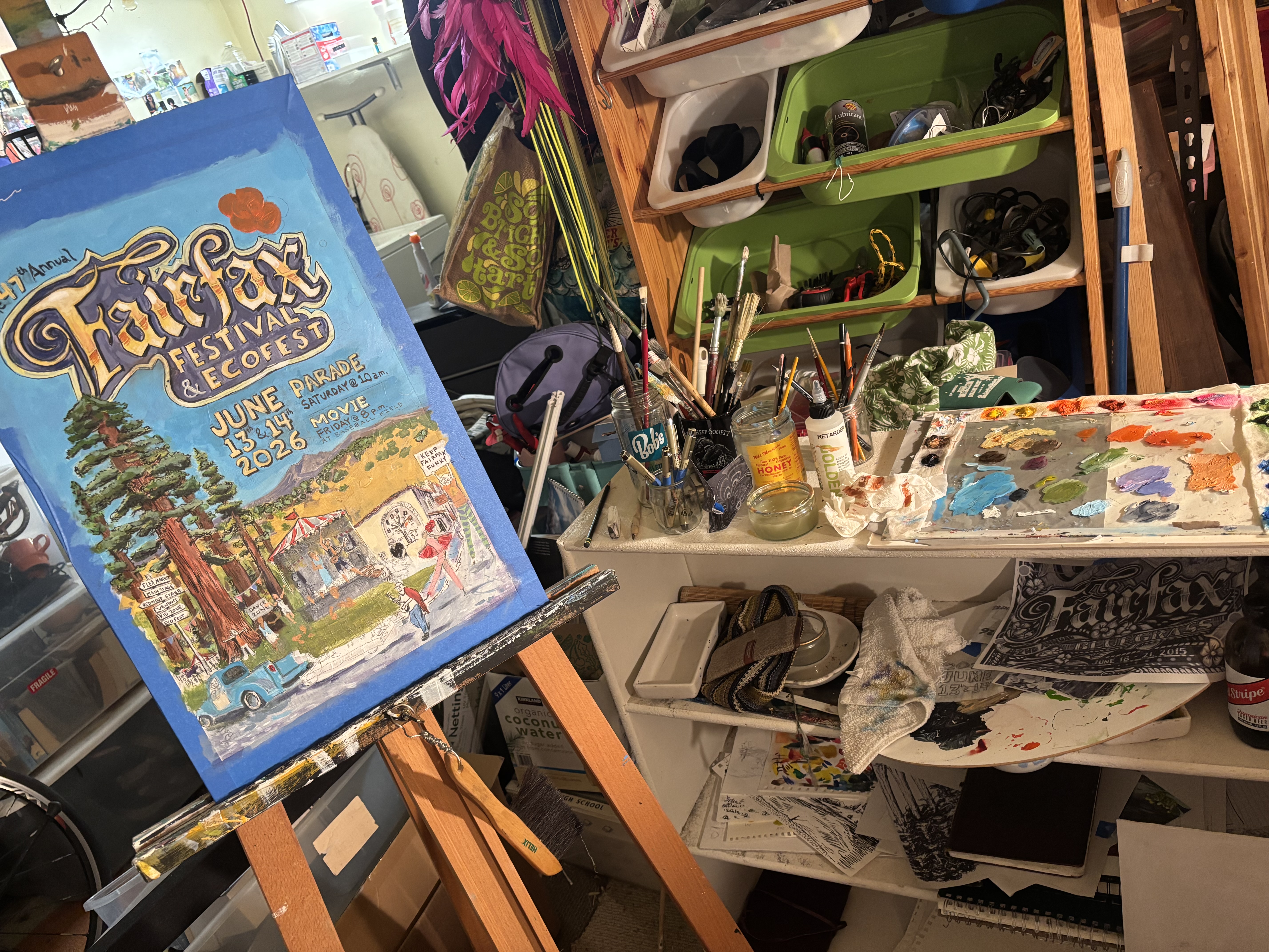 In Progress — studio painting