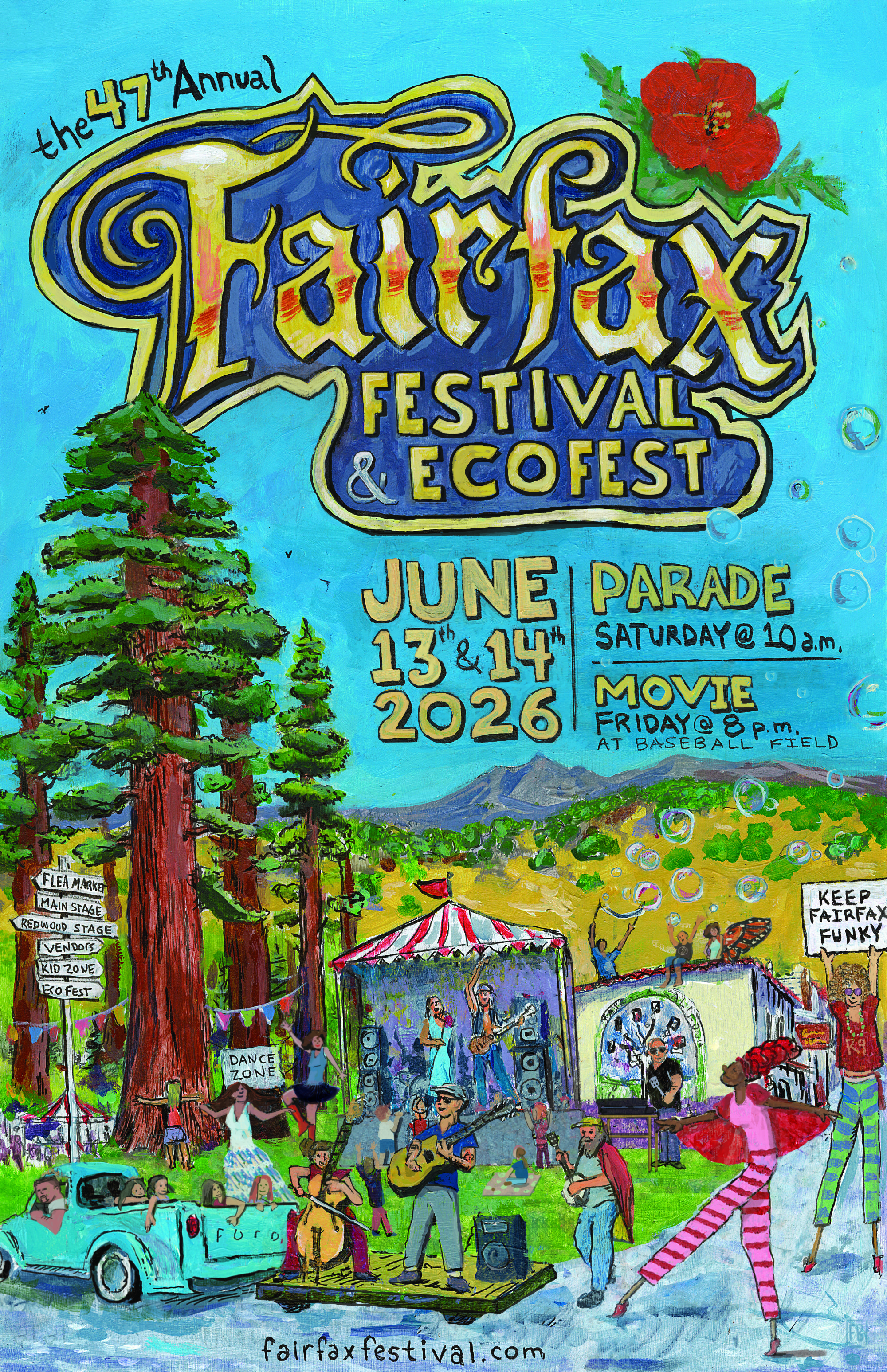 Fairfax Festival and EcoFest June 13–14 2026 official poster