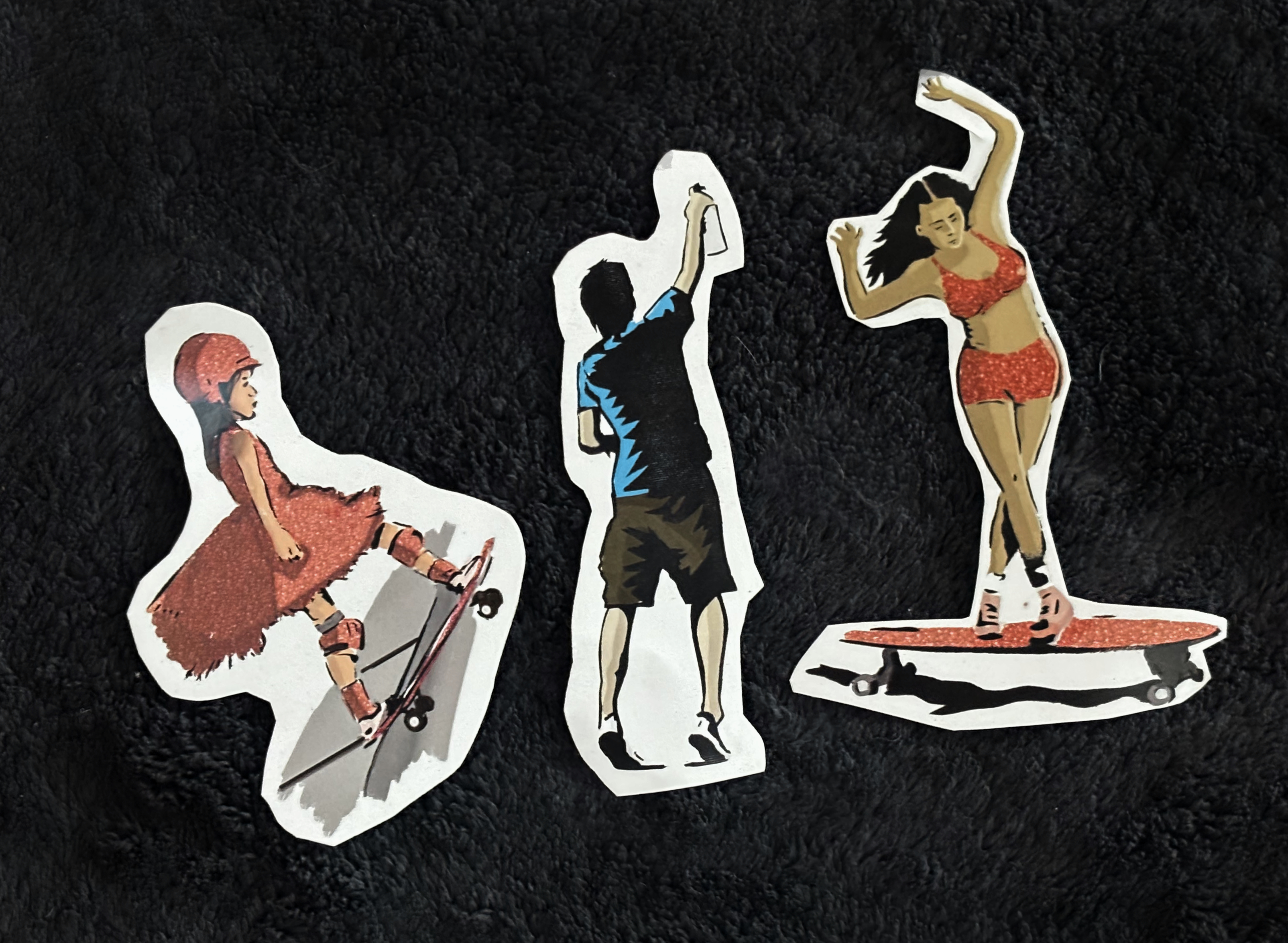 Skate and girl power sticker pack